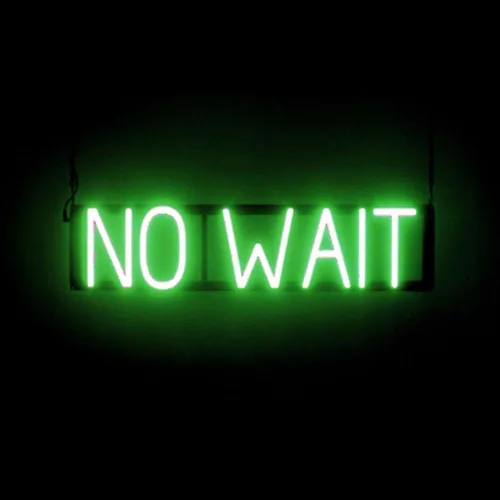 Miniatura 15 de SpellBrite Letrero con texto en inglés "WALK INS WELCOME", con aspecto de neón, fuente de luz LED azul, 29.8 x 15.0 pulgadas