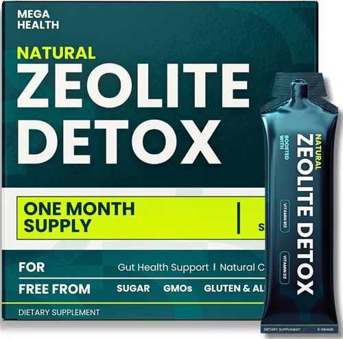 MEGA HEALTH Barras de desintoxicación de zeolita natural – Limpieza de desintoxicación de zeolita con vitamina B12 y D3 | Limpieza simple de