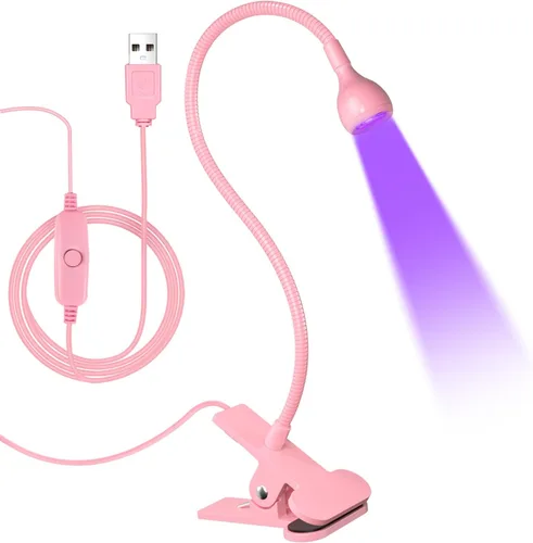 AORAEM Lámparas LED para uñas de 3W, lámpara flexible de cuello de cisne, secador rápido de uñas para manicura, luz de curado de esmalte de gel, luz