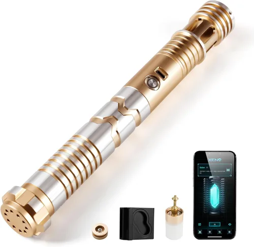 Miniatura 10 de CUSTOM SABER Sable de luz RGBX de balanceo suave, control de movimiento para encender/apagar la hoja, sable de luz con 16 fuentes de sonido