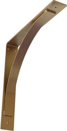 Miniatura 207 de Soporte de acero Morris de 3 pulgadas de ancho x 6 pulgadas de profundidad x 6 pulgadas de alto, latón envejecido