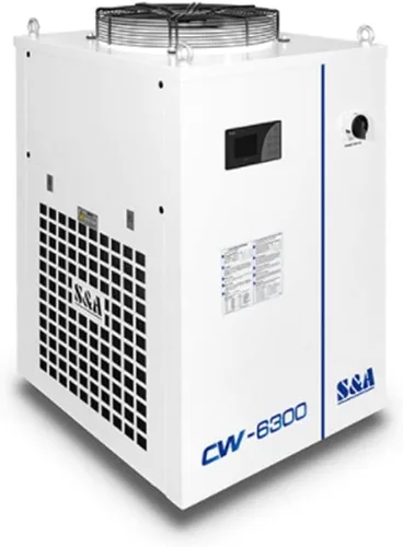 Miniatura 4 de S&A Enfriador de agua industrial genuino CW-6300EN para tubo láser de CO2, husillo CNC, láser semiconductor, láser de estado sólido