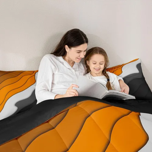 Miniatura 5 de Erosebridal Juego de ropa de cama abstracta con diseño de olas marinas tamaño Queen, juego de edredón y juegos de ropa de cama con temática de playa