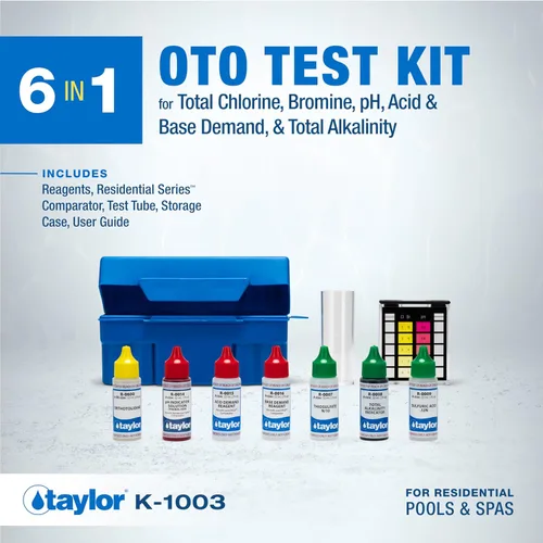 Miniatura 2 de Taylor Swimming Pool & Spa Kit para prueba de pH, cloro y bromo en agua 4-en-1 K-1003