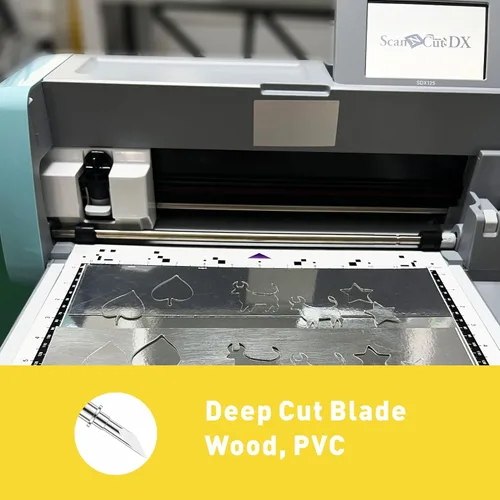 Miniatura 6 de Paquete de 2 cuchillas de corte profundo CABLDF1 para Brother ScanNCut, ScanNCut2, ScanNCut DX2 y DesignNCut, utilizando material de acero