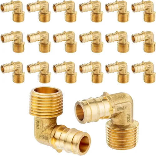 Miniatura 21 de Paquete de 2 accesorios HeSun PEX-A, codo de expansión de rosca NPT macho de 3/4 pulgadas PEX-A x 3/4 pulgadas, ASTM F1960098-2)