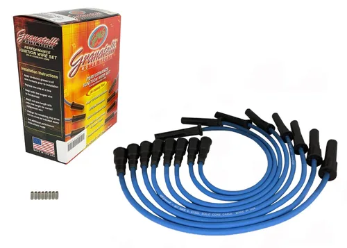 Granatelli Motorsports 28-2116S Ford 6.2L Cables de encendido azules e internos de la bobina - Incluye Ford Raptor (no incluye paquetes de bobinas)