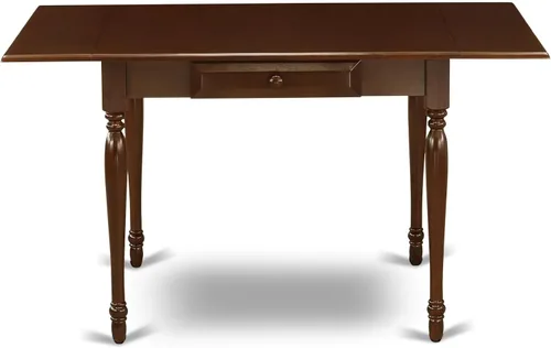 Miniatura 6 de East West Furniture MZDA5-MAH-12 - Juego de comedor de 5 piezas que consta de una mesa de cocina rectangular con gotas y 4 sillas Parson de tela