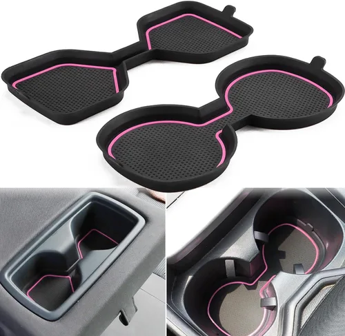 Miniatura 19 de Auovo Insertos de portavasos 3D para Toyota RAV4, accesorios 2025 2024 2023 2022 2021 2020 2019 de silicona para consola central portavasos