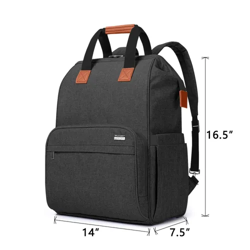 Miniatura 6 de LUXJA Bolsa para extractor de leche con compartimentos para bolsa enfriadora y laptop, mochila para extractor de leche con 2 opciones de uso