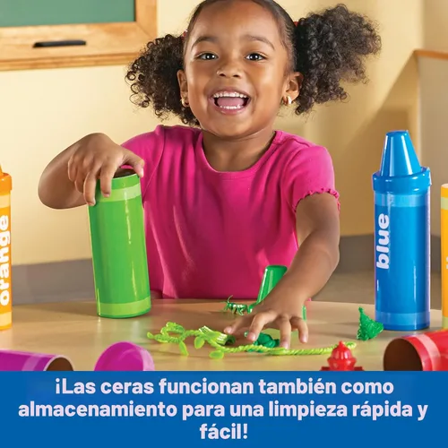 Miniatura 5 de Learning Resources Crayones de clasificación arcoíris - Regalos para niños pequeños, accesorios para niños pequeños, juguetes de apilar jumbo
