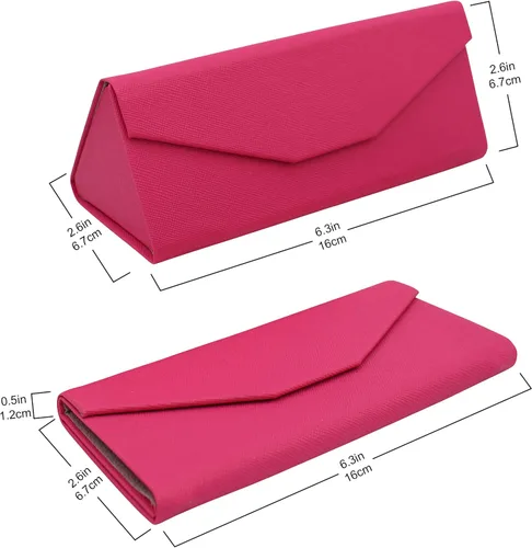 Miniatura 177 de Real Sic Funda para lentes de sol para hombres y mujeres, soporte magnético plegable para lentes de sol, inspirado en el color sólido