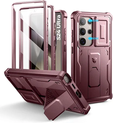 Miniatura 68 de Dexnor Funda para Samsung Galaxy S24 con Cubierta Deslizante Integrada para Cámara y Protector de Pantalla y Soporte, Funda Resistente a los Golpes