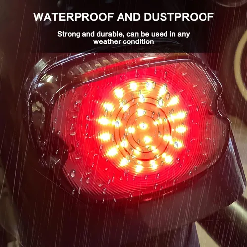 Miniatura 2 de Luz trasera LED para motocicleta, luz trasera roja, intermitente, luces de freno de perfil bajo, repuesto para Harley Dyna Sportster 883 1200 Road