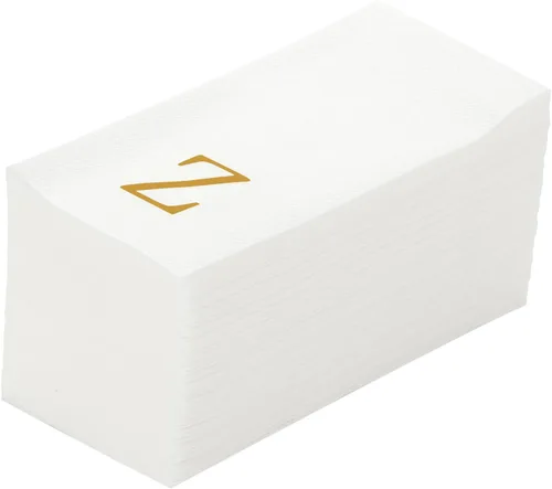 Miniatura 57 de Luxenap Toallas de invitados de tacto de lino de 15.8 X 7.9 pulgadas, 50 toallas de mano con letras - Letra dorada "S", fuente sans serif
