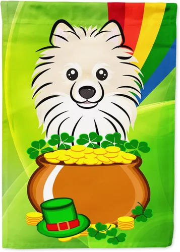Miniatura 82 de Caroline's Treasures BB1963GF Bandera de Bulldog Inglés para el Día de San Patricio para el jardín, bandera decorativa para patio exterior, patio