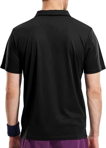 Miniatura 6 de Haimont Polo de golf para hombre, manga larga, ligera, de secado rápido, con cuello de poliéster, absorbe la humedad, ajuste regular