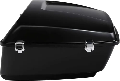 Miniatura 3 de TCT-MOTORPARTS Maletero King Tour de 13.7 pulgadas, color negro mate y respaldo para Harley Touring Road King FLHR Street Road Electra Glide