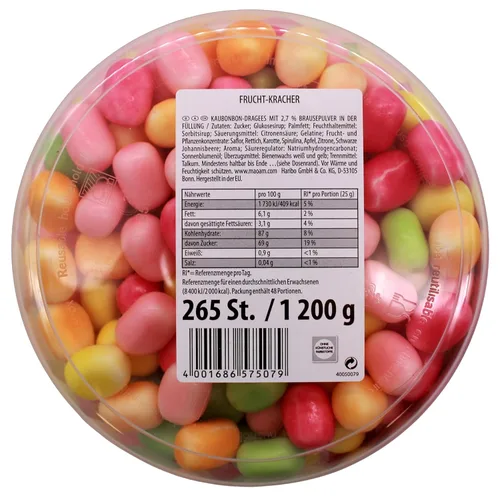 Miniatura 2 de Haribo Maoam Frucht Kracher Tub-265 pcs