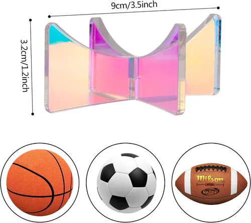 Miniatura 2 de Soporte de exhibición de acrílico para pelotas de fútbol, baloncesto, fútbol, voleibol, rugby, deportes, pelotas de almacenamiento, vitrinas