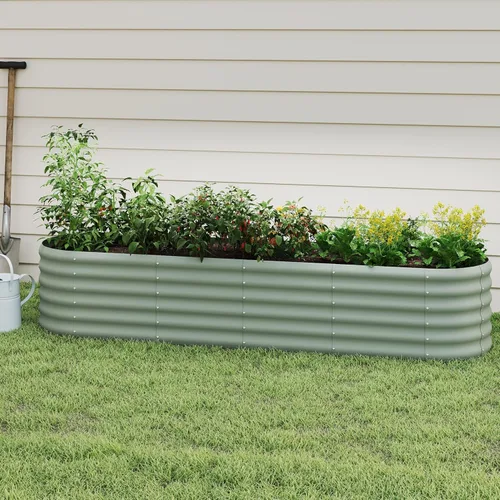Miniatura 10 de Paquete de 2 camas de jardín elevadas galvanizadas de 2 x 1 pies, cama para macetas al aire libre, jardinera de metal para jardinería y plantación