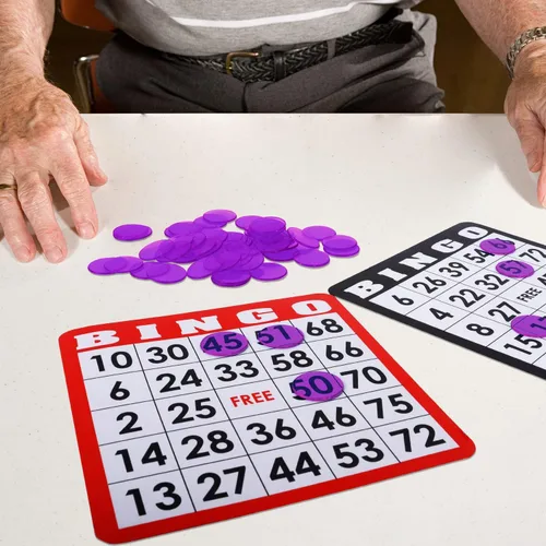 Miniatura 4 de GSE Games & Sports Expert Chips de bingo morados, 1,000 piezas de chips de conteo transparentes de alto contraste de 3/4 pulgadas