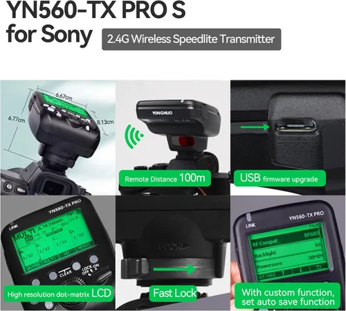 Miniatura 4 de YONGNUO YN560-TX PRO S YN560 TX PRO Flash inalámbrico Speedlite Transmisor Disparador HSS TTL para cámara S