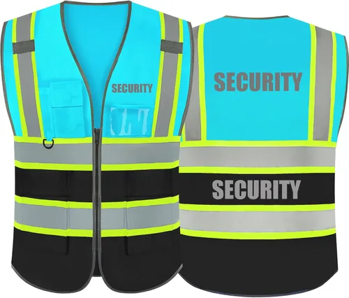 Miniatura 7 de BeautyWill Chalecos de seguridad de alta visibilidad clase 2 con certificación ANSI Chaleco de trabajo de seguridad con cremallera frontal
