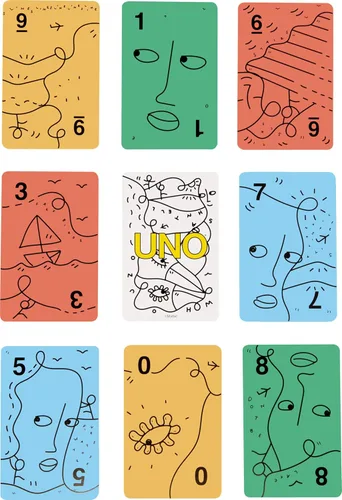 Miniatura 4 de Mattel Games UNO Artiste Shantell Martin - Juego de cartas para niños, adultos y noche familiar, baraja coleccionable con gráficos y arte por