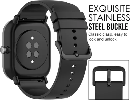 Miniatura 6 de QGHXO Banda para Amazfit Bip 3/Bip 3 Pro/Bip U Pro/Bip S lite/Bip/Bip Lite/Bip S/Bip U, banda de silicona suave de repuesto para Amazfit GTS 4/GTS 4