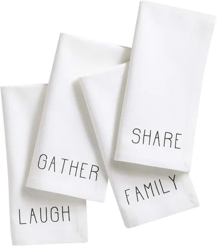 Miniatura 8 de Elrene Home Fashions Farmhouse Living Sentiments - Manteles individuales de arpillera, color bronceado, juego de 4