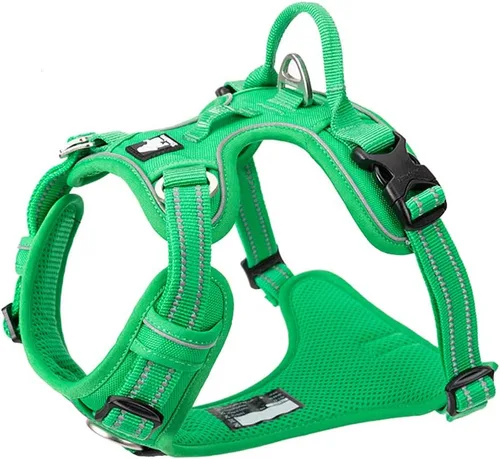 Miniatura 15 de TRUE LOVE Arnés para perro sin tirones de nylon reflectante para mascotas ajustable, control cómodo, colores brillantes Truelove TLH56512 Marrón