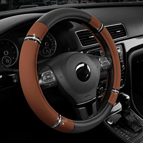 Miniatura 15 de Road Comfort - Funda de cuero antideslizante para volante de automóvil, ajuste universal para automóviles, camiones y SUV de 14.5 a 15 pulgadas
