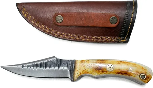 Miniatura 17 de Cuchillo de despellejado Titan International Knives TC-30 de acero Carbono 1080 Cuchillo de utilidad hecho a mano EDC Hoja fija