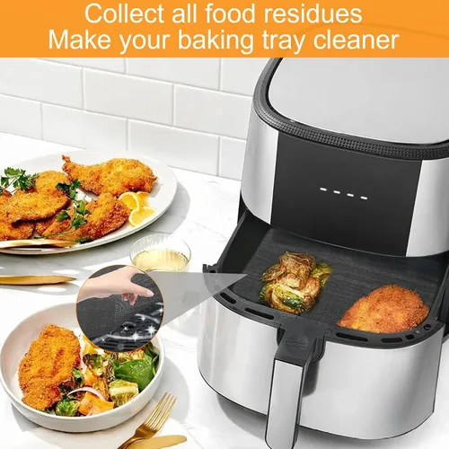 Miniatura 7 de Revestimientos para Horno para la Parte Inferior del Horno, 10"x9.7" Forros Reutilizables Antiadherentes Resistentes al Calor para Tostadora