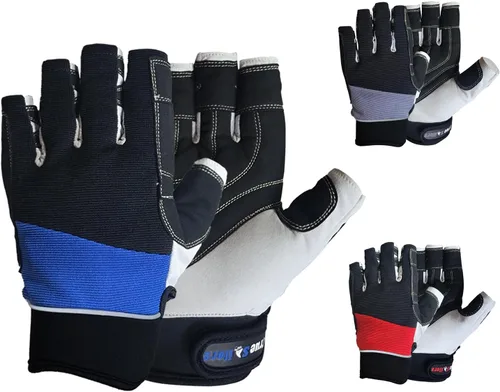 MRX - Guantes de vela para hombres y mujeres, agarre de 3/4 dedos, ideales para vela, yate, remo, kayak, pesca, deportes acuáticos