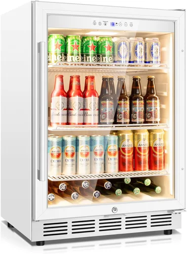 Miniatura 16 de Tylza Vitrina refrigerada para encimera, refrigerador comercial de 2.7 pies cúbicos/78L, vitrina con luz LED, puerta de vidrio doble, 32-54°F
