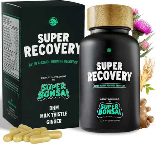 SuperBonsai Cápsulas de súper recuperación para después de la celebración y el alivio matutino, apoyo holístico totalmente natural, 3 cápsulas