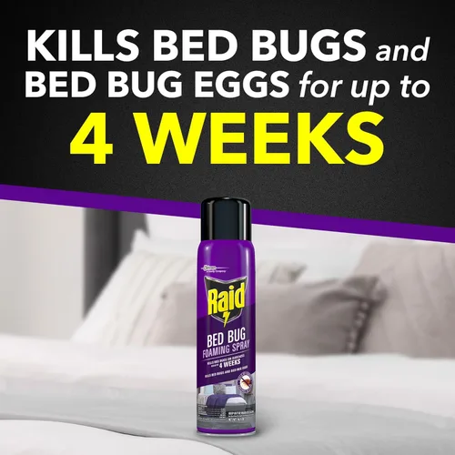 Miniatura 2 de Raid Spray espumoso para chinches de cama, mata las chinches y sus huevos, para uso en interiores, no mancha, mantiene matando durante semanas, 16.5