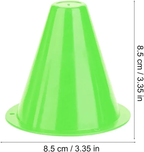 Miniatura 2 de Health Gear - 10 conos de entrenamiento de fútbol, conos de tráfico de entrenamiento de 3 pulgadas, marcador de soporte de entrenamiento de fútbol
