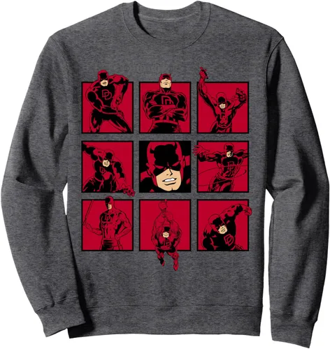 Miniatura 3 de Marvel Sudadera Daredevil The Faces of The Man With No Fear, Negro, S