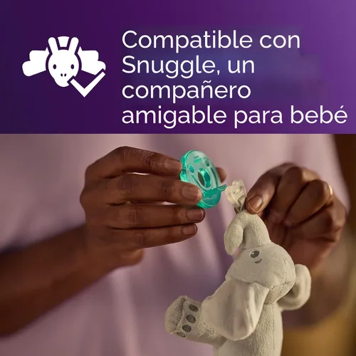 Miniatura 9 de Philips Avent Soothie Chupetes ortodónticos para bebés, 100% de silicona, de una pieza, sin BPA, para bebés de 0 a 3 meses, verde, paquete de 4