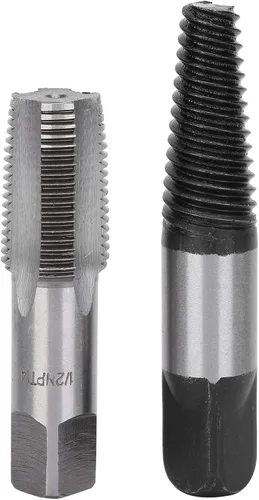 Garosa Juego de grifos de tubo de 1/2 pulgada Herramientas extractoras de tuberías rotas de acero de alto carbono Kit de reparación de removedor de