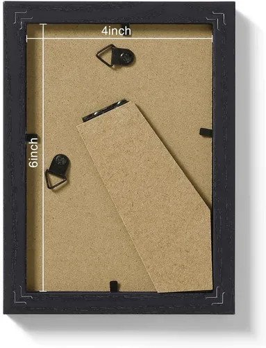 Miniatura 8 de Juego de 9 portarretratos, plexiglás resistente a rupturas, exhibe fotos de 4 x 6 pulgadas o, con paspartú, de 3.5 x 5 pulgadas, marcos para pared