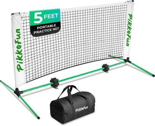 Miniatura 8 de Mini Red de Pickleball de 5 pies - Red Dink de Pickleball para Entrenamiento para Interiores y Exteriores, Altura Reglamentaria de 3 pies, Diseño