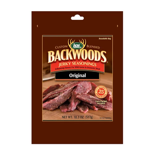 Miniatura 10 de LEM Products Backwoods Charqui Condimento paquete surtido, incluye sabores cajún, jalapeño, pimienta agrietada y teriyaki, ideal para caza