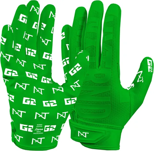 Miniatura 10 de Guantes de fútbol americano Nxtrnd G2 Pro para hombre, guantes ultra adherentes Elite para receptor