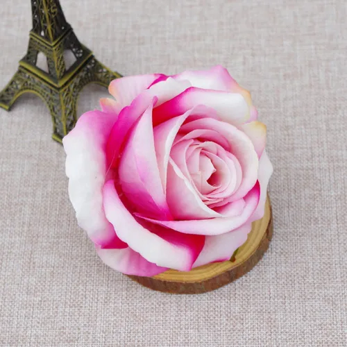 Miniatura 23 de 10 piezas de flores artificiales sin tallo de 3.9 in de cabeza de rosas artificiales estéticas para bodas, ramos, guirnaldas