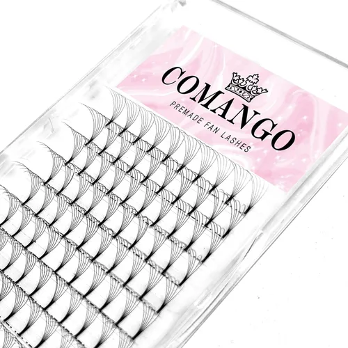 Miniatura 41 de CoMango Extensiones de pestañas de volumen 3D/4D/5D/6D/10D, grosor de 0.003 in, rizo C/D, tallo corto de 0.315-0.591 in, extensiones de pestañas