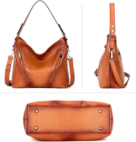Miniatura 3 de BOSTANTEN Bolso de mano de cuero para mujer, bolsos de hombro